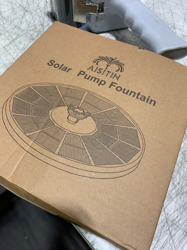 Photo 1 of AISITIN 3.5W Solar Fountain Pump for Water Feature Outdoor DIY Solar Bird Bath Fountain with Multiple Nozzles, Solar Powered Water Fountain for Garden, Ponds, Fish Tank and Aquarium