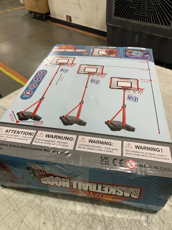 Photo 1 of Meland Kids Basketball Hoop - Adjustable Height 2.9ft-6.2ft Toddler for Kids, Goal Indoor & Outdoor Toys Backyard Outside Boys Age 3 4 5 6 7 8 Years Gift