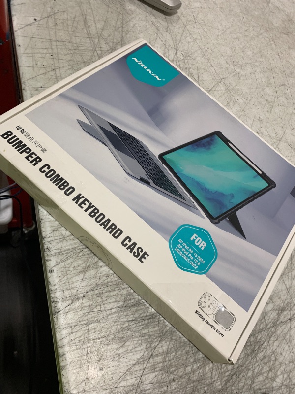 Photo 1 of Nillkin Keyboard Case for iPad Air 13-inch (M3 2025/M2 2024), iPad Pro 12.9-inch (6th/5th/4th/3rd Gen) Rugged Case with Detachable Keyboard, Magic Trackpad, Portrait/Landscape Stand, Black