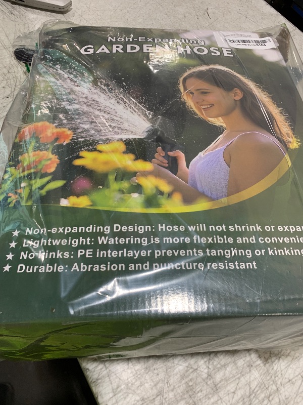 Photo 1 of Lipoliftco Garden Hose 100FT, Non-Expanding, Lightweight Hose, Leak-Proof Metal Interface, No-Knots, Easy to Carry, Wear-Resistant, Sturdy, Flexible, 3/4GHT, Water Hose for Yard, Garden, Outdoor
