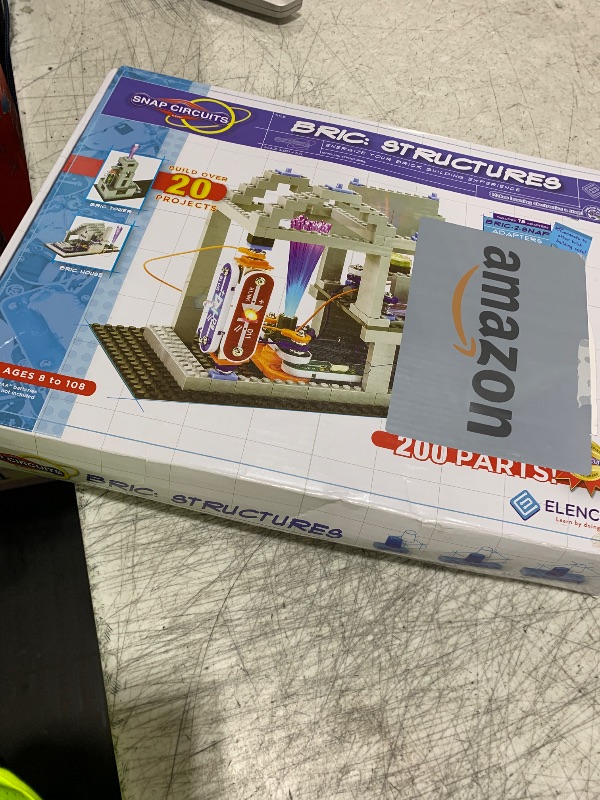 Photo 1 of Snap Circuits BRIC: Structures | Brick & Electronics Exploration Kit | Over 20 Stem & Brick Projects | Full Color Project Manual | 20 Parts | 75 BRIC-2-Snap Adapters | 140+ BRICs