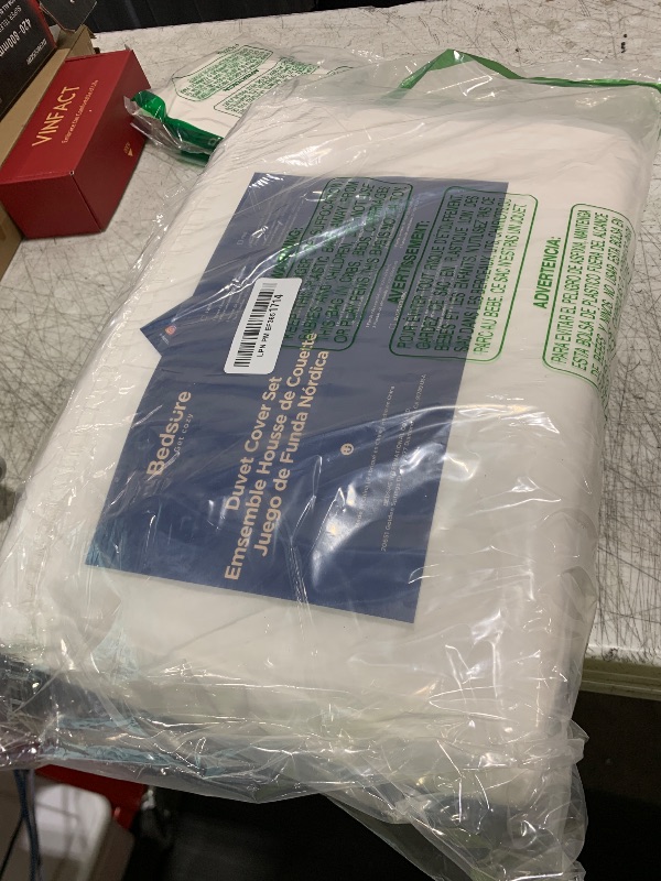 Photo 1 of Bedsure Cotton Duvet Cover Queen - 100% Cotton Waffle Weave Coconut White Duvet Cover Queen Size, GentleSoft™ and Breathable Bedding Set for All Season, 3 Pieces, 90"x90"
