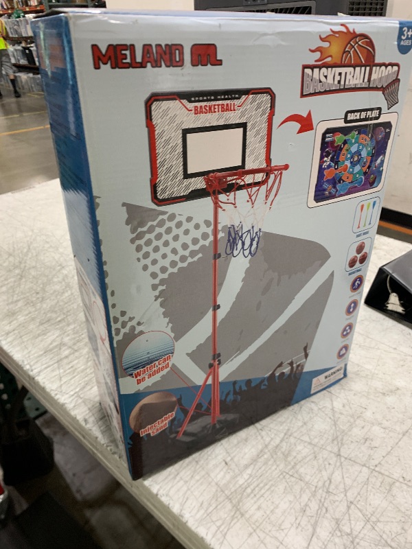 Photo 1 of Meland Kids Basketball Hoop - Adjustable Height 2.9ft-6.2ft Toddler for Kids, Goal Indoor & Outdoor Toys Backyard Outside Boys Age 3 4 5 6 7 8 Years Gift
