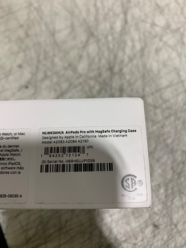 Photo 1 of Apple AirPods Pro (1st Generation) with MagSafe Charging Case