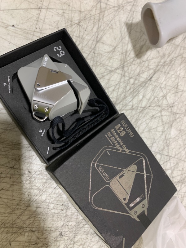 Photo 1 of Aulumu A29 Geometric AirPods 4 Case with Lock | Protective Cover with Nylon Buckle | Alloy Armour | Compatible with Apple AirPods 4th (2024) - Grey