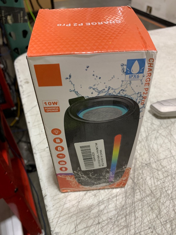 Photo 1 of ABEAUROOSE Portable Bluetooth Speaker with Colorful Flashing Lights, Outdoor Waterproof Wireless Speaker Suitable for Party, Home, Beach, Travel