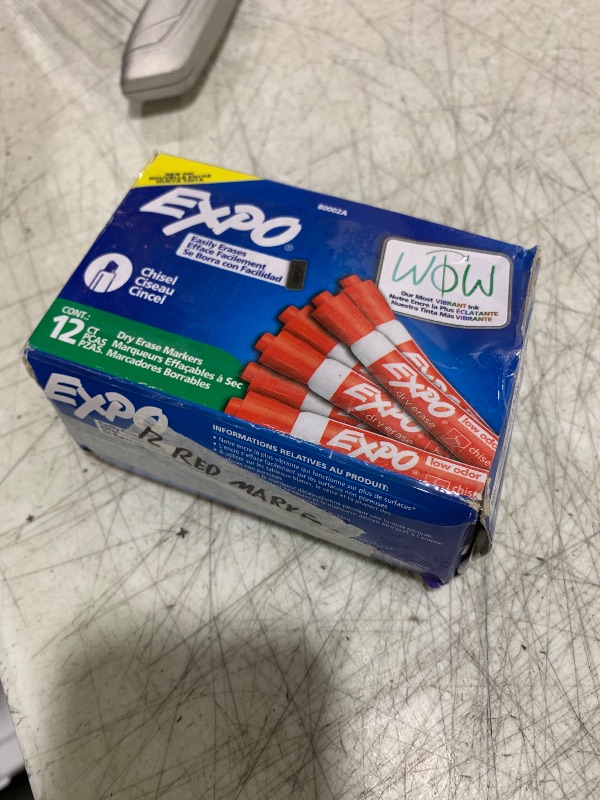 Photo 1 of EXPO Low Odor Dry Erase Markers Chisel Tip Red 10 Count