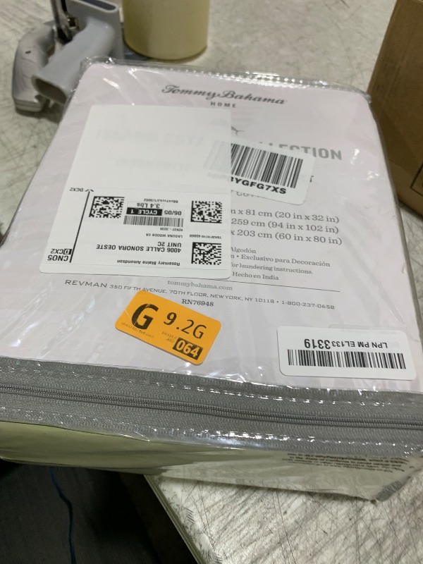 Photo 1 of Tommy Bahama - Sheets, Cotton Percale Bedding with Matching Pillowcases, Crisp & Breathable, Deep Pocket, Fully Elasticized (Solid White, Queen)
