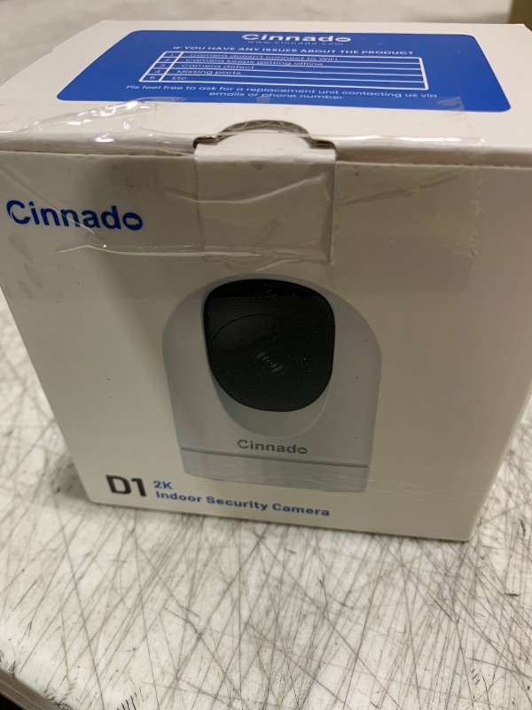 Photo 1 of Cinnado Security Camera Indoor-2K 360° WiFi Cameras for Home Security?Pet/Dog/Baby Camera with Phone app, 2-Way Audio, Night Vision, 24/7 SD Card Storage, Works with Alexa & Google Home (2.4Ghz)-D1