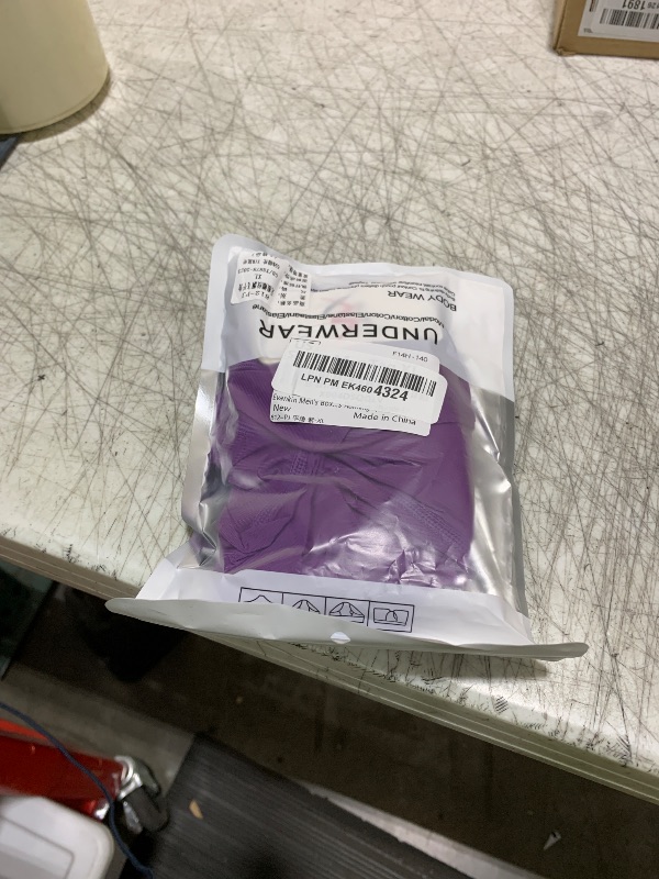 Photo 1 of Evankin Men's Boxer Brief Underwear Ice Silk Mesh See Through Underpants Sports Extended Anti Crotch Shorts Running?Purple-M?