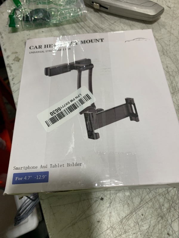 Photo 1 of UIVXXUD Aluminium Alloy Universal Car Phone Mount - Adjustable Tablet Holder for Rear Seat Style - Compatible with iPad Pro/Air/Mini, Nintendo Switch