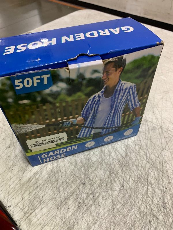 Photo 1 of Toolasin Garden Hose 50ft, Non-Expanding, Lightweight, Leak-Proof Metal interface, No-Knots, Portable, Wear-Resistant, Sturdy, Flexible, 3/4GHT, Water Hose for Yard, Garden