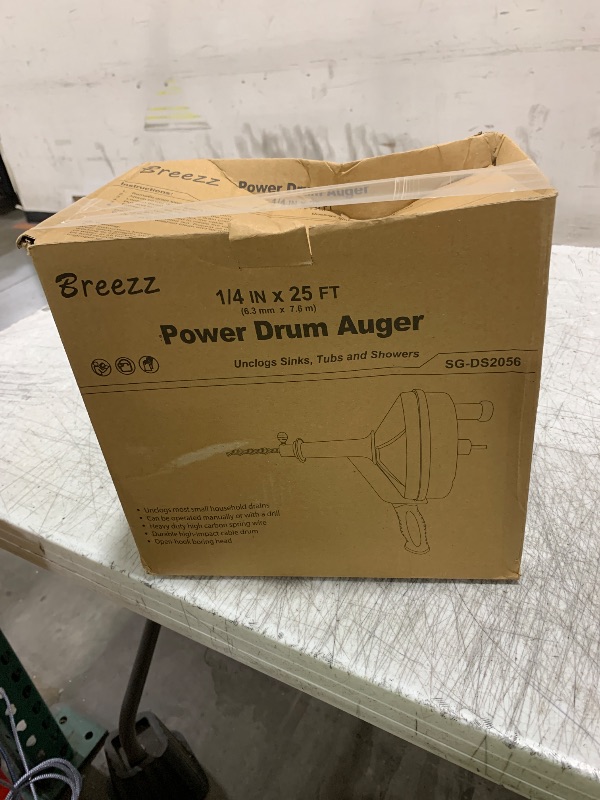 Photo 1 of Drain Auger, Clog Remover with Drill Adapter, 25 Feet Flexible Plumbing Snake Use Manually or Powered for Kitchen,Bathrom and Shower Sink, Comes with Gloves (orange)