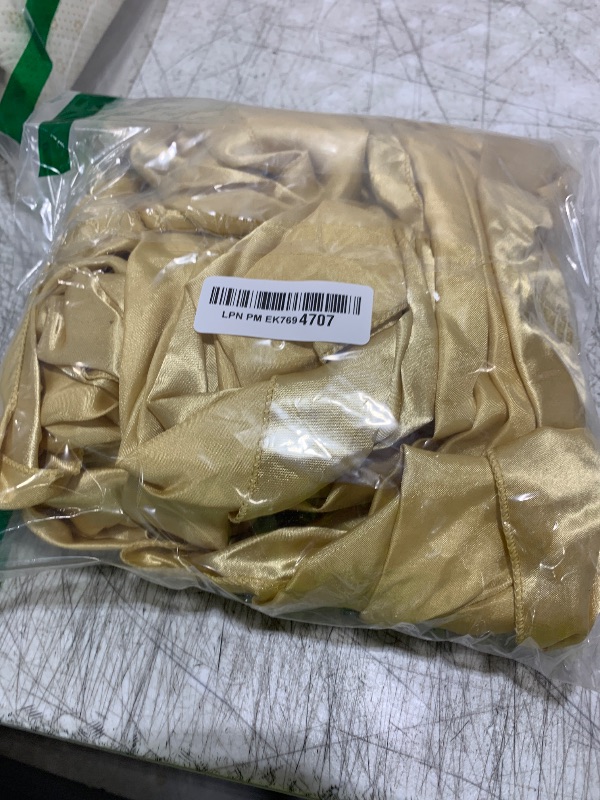 Photo 1 of 10-Pack Satin Table Runner Light Gold 12 x 108 inches Long, Table Runners for Wedding, Birthday Parties, Banquets Decorations?10 Pack, 12x108 Inch, Light Gold?
