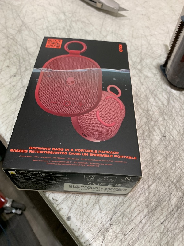 Photo 1 of Skullcandy Kilo Wireless Bluetooth Speaker Bundle - (2) IPX7 Waterproof Mini Bluetooth Speakers with 24 Hour Battery, Downward Firing Passive Radiators, and True Wireless Pairing