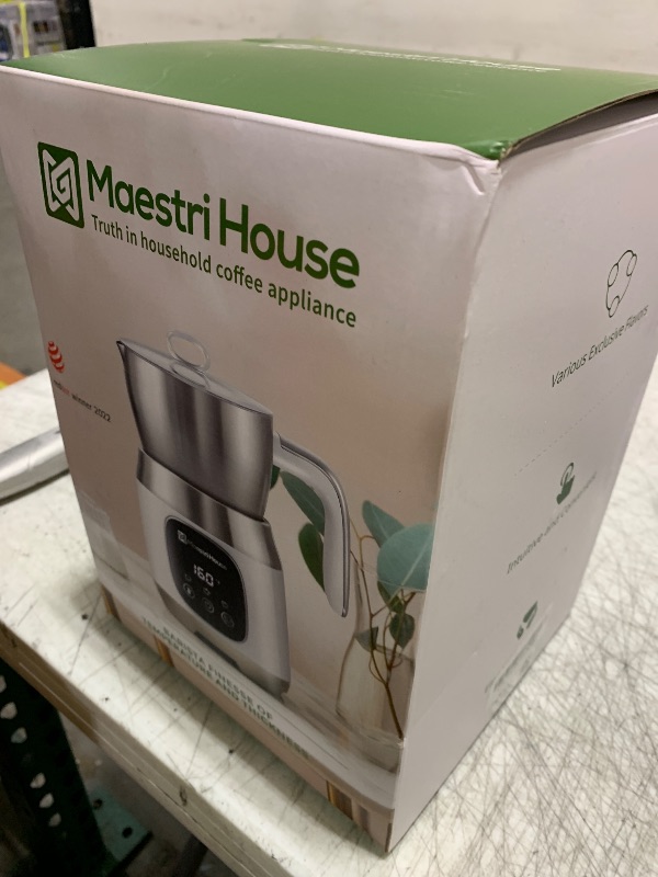 Photo 1 of Maestri House Milk Frother, 21OZ Variable Temp and Froth Thickness Milk Frother and Steamer, Smart Touch Control Milk Warmer, Dishwasher Safe, Memory Function for Latte Cappuccino Hot Chocolate