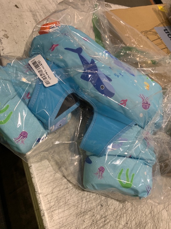 Photo 1 of HeySplash Swim Vest for Kids, Toddler Pool Floaties Fit 31-66 Lbs, Children Swimming Vest with Adjustable Strap, Swim Jacket Water Wing Arm Float, Puddle Beach Boat Jumper Boy Girl Age 2-7,Blue Shark