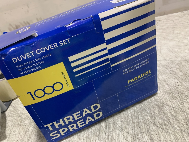 Photo 1 of California King/King Duvet Cover, 1000 Thread Count Sateen 3 Piece Egyptian Cotton Quality Duvet Cover Set, 100% Pure Cotton Comforter Cover, 2 Pillow Shams, Zipper Closure, 7 Corner Ties - (Silver)