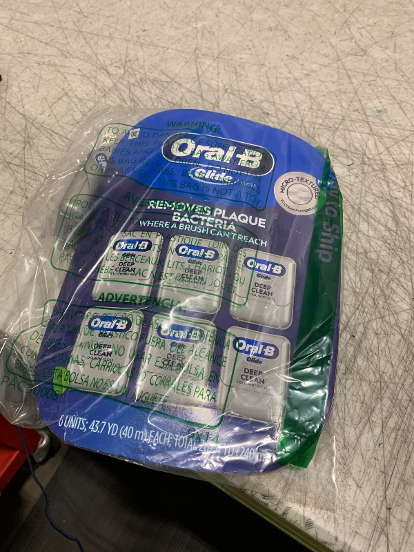 Photo 1 of Oral-B Glide Cool Mint Deep Clean Floss, 6 Count, Glide Dental Floss