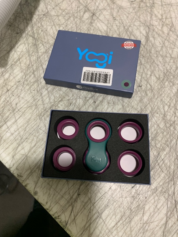 Photo 1 of Yogi Fidget Toy - Patented Fidget Spinner, Quiet Fidget Toys Adults and Kids Love. Best Stress Relief Sensory Tool for Anxiety, ADHD, and Autism. Includes Five Finger Fit Rings- Aurora