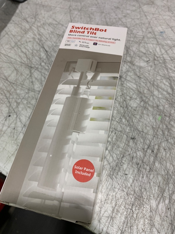 Photo 1 of SwitchBot Blind Tilt Motorized Blinds - Smart Electric Blinds with Bluetooth Remote Control, Solar Powered, Light Sensing Control, Add Hub Mini to Make it Compatible with Alexa & Google Home