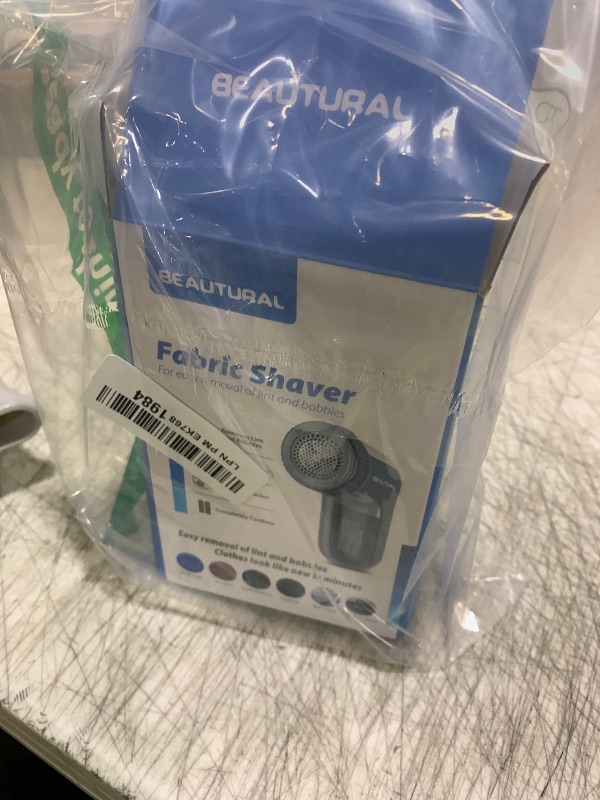 Photo 1 of BEAUTURAL Fabric Shaver and Lint Remover, Sweater Defuzzer with 2-Speeds, 2 Replaceable Stainless Steel Blades, Battery Operated, Remove Clothes Fuzz, Lint Balls, Pills, Bobbles Gray
