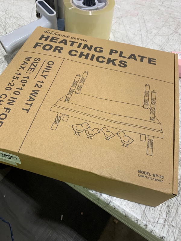 Photo 1 of Tiflev 10" x 10" Chick Brooder Heating Plate with Anti Stand Cone, Brooder Heater for Chicks with Adjustable Heights