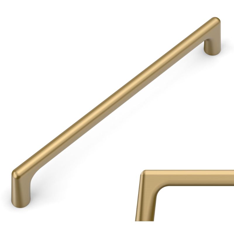 Photo 1 of Amerdeco 10 Pack Champagne Bronze Cabinet Pulls 6.3 Inch(160MM) Hole Centers Kitchen Cabinet Handles Hardware Kitchen Handles for Cabinets Cupboard Handles Drawer Pulls ZH0041