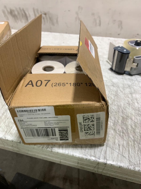 Photo 1 of Anylabel 2" x 1" Direct Thermal Label, Paper for Barcodes Postage Address Perforated & Compatible with Rollo, Zebra, Munbyn, Nelko Printers(12 Rolls, 1300 Labels/Roll)