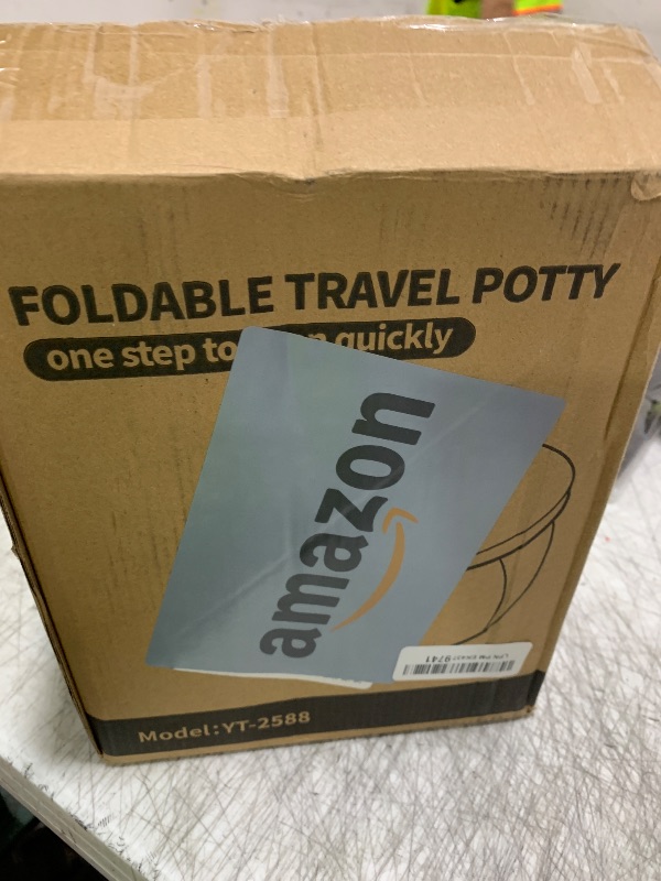 Photo 1 of Fabulas Travel Potty, Portable Potty Seat for Toddler Travel with Storage Bags Foldable Training Toilet Chair for Kids Boys Girls Car Potty for Camping Outdoor and Indoor, 100 Disposable Liners, Grey