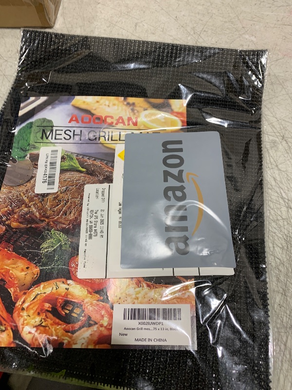 Photo 1 of AOOCAN Grill mesh mat - Set of 5 Non Stick BBQ Grill mats, Heavy Duty, Reusable Grilling mats, Easy to Clean - Works on Gas, Charcoal, Pellet Grill - 15.75 x 13 in, Black