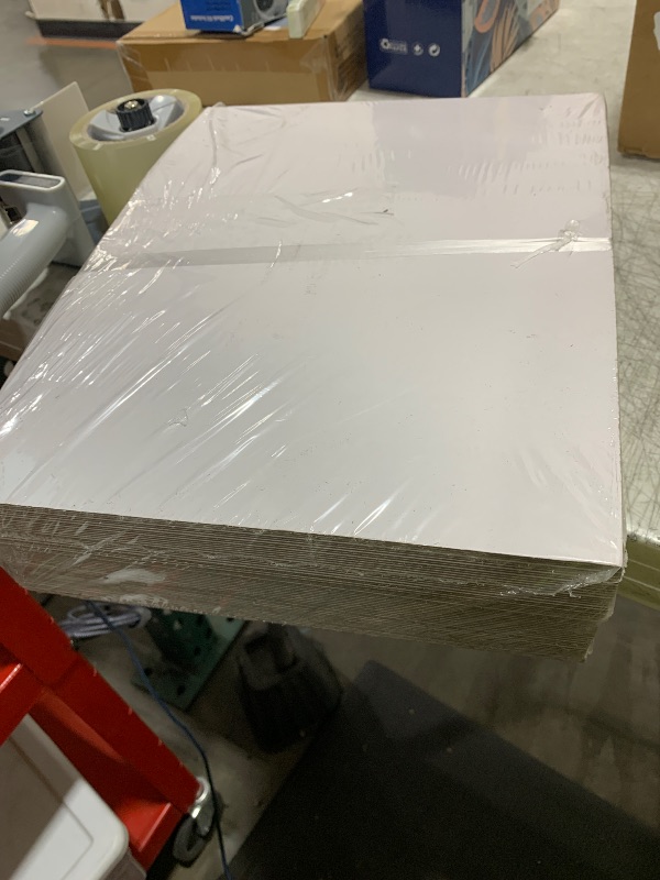 Photo 1 of Yopay 50 Pack Uncut Picture Mat Backing Boards, 11 X 14in Both Sides White Backboard, Full Sheet Mat Board Center for Prints, Photos, Painting, Photography, Art & Craft, DIY