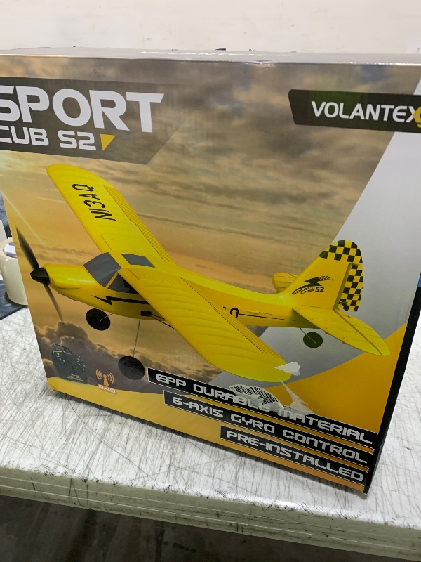 Photo 1 of VOLANTEXRC RC Plane Trainer Sport Cub 3CH Remote Control Airplane with Prop Saver, 6-Axis Gyro Stabilizer & 3 Modes to Fly, Radio Controlled Aircraft RTF for Beginners, Kids and Adults (400mm,Yellow)