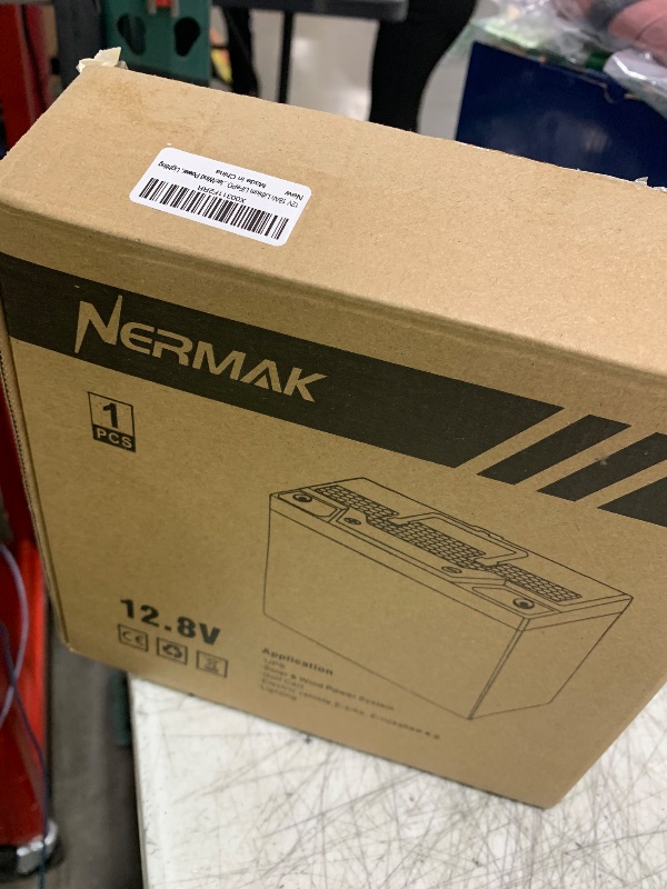Photo 1 of NERMAK 12V 18Ah Lithium LiFePO4 Deep Cycle Battery, 2000+ Cycles Lithium Iron Phosphate Rechargeable Battery for Solar Power, UPS, Lighting, Marine, Scooters, Fish Finder and More, Built-in 20A BMS