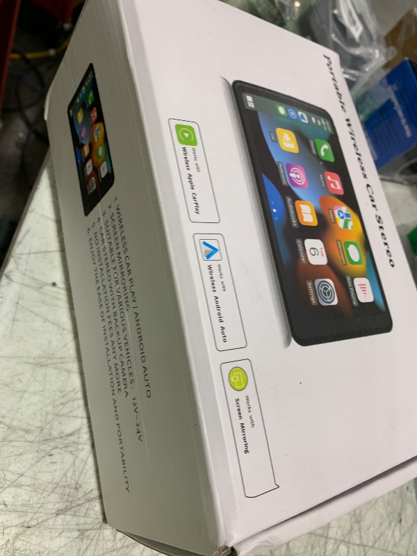 Photo 1 of Wireless Carplay Screen for Car 7" HD Portable Car Stereo Touchscreen with Apple CarPlay and Android Auto with Mirror Link/Backup Camera/Bluetooth/GPS Navigation/AUX for All Vehicles