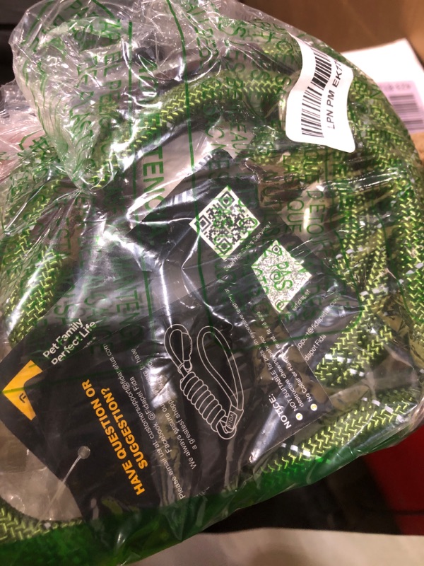 Photo 1 of Fida Durable Slip Lead, 6 FT x 1/2" Heavy Duty Loop Leash, Comfortable Strong Rope for Large, Medium Dogs, No Pull Pet Training With Highly Reflective, Green