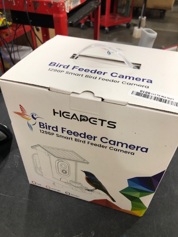 Photo 1 of Smart Bird Feeder with Camera Solar Powered 1080P HD Video, 10,000+ Species AI Recognition, Real-Time App Alerts, and Weatherproof Design for Effortless Birdwatching, Gift for Bird Lovers, Brown