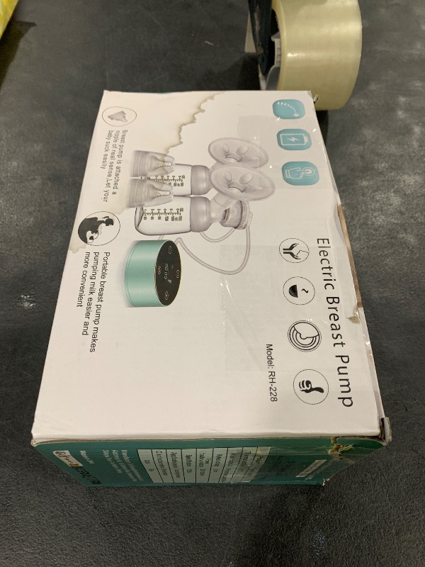 Photo 1 of MUOCOBU Electric Breast Pump, Breast Pump Electric Breastfeeding Pump 3 Modes 10 Levels Dual Rechargeable Nursing Double Breast Milk Pump Massage with Touchscreen LED