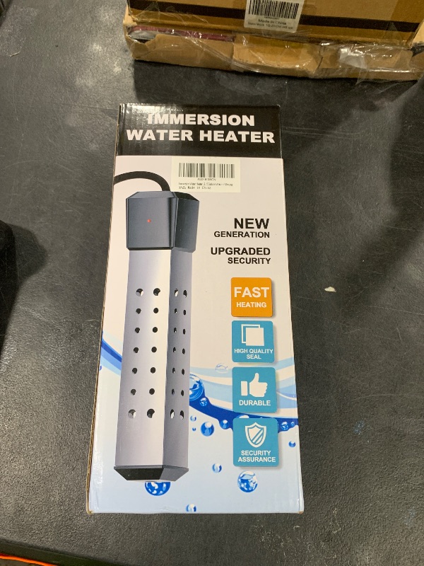 Photo 1 of Immersion Water Heater, 2000W Portable Water Heater with LCD Thermostat, 304 Stainless Steel Guard Anti-scalding Water Heater - Heat 5 Gallons Water in Minutes