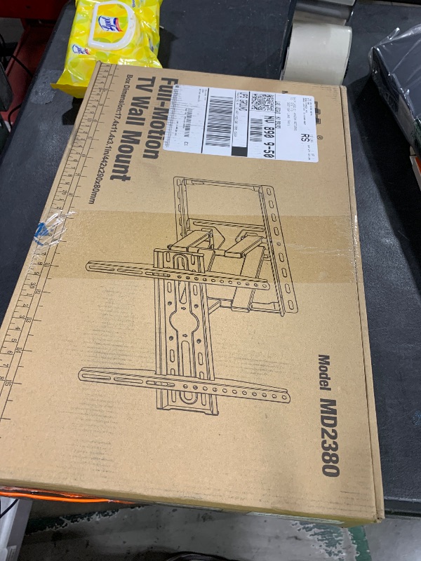 Photo 1 of Mounting Dream TV Wall Mount for 32-65 Inch Television,Mount with Swivel and Tilt, Full Motion Bracket with Articulating Dual Arms, Fits 16inch Studs, Max VESA 400X400 mm, 99lbs, MD2380