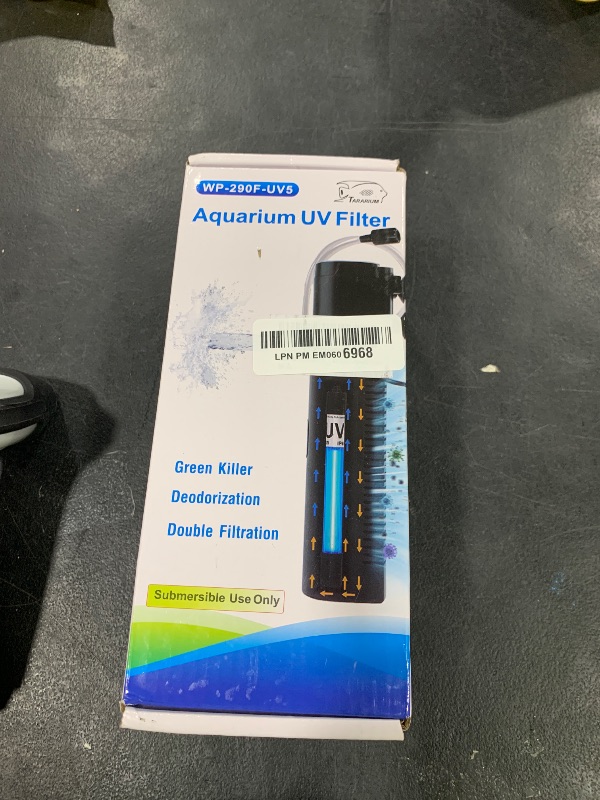Photo 1 of Aquarium U-V Filter 158GPH for 10-45 Gallon Small Betta Fish Turtle Tank, Internal Filter w/ Aeration Bio Sponge Green Clean Machine Green Killing Deodorization Keep Saltwater Freshwater Crystal Clear