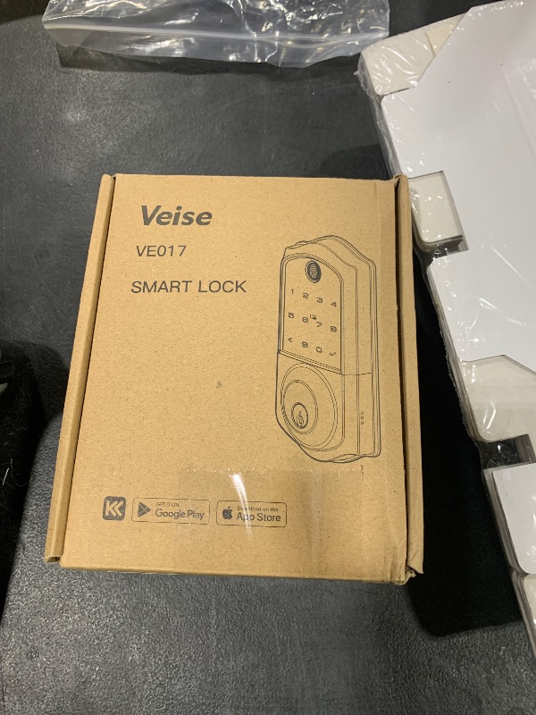 Photo 1 of Veise VE017 Fingerprint Smart Door Lock, App Control, 7-in-1 Keyless Entry, Auto Lock, Emergency Power Port, Electronic Touchscreen Keypad, Biometric Smart Locks for Front Door, Matte Black