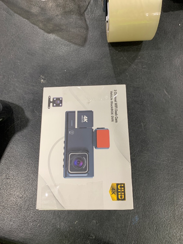 Photo 1 of 3 Channel Dash Cam, 5G WiFi Dash Camera for Cars, 4K UHD Dash Cam Front and Rear, Car Camera with Night Vision, 24 Hours Parking Monitor, Loop Recording, HDR, App Control