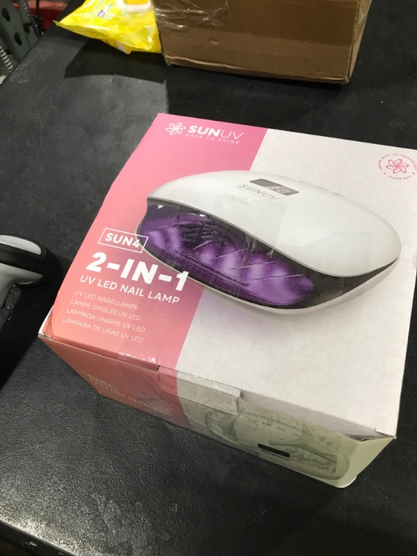 Photo 1 of SUNUV 48W UV LED Nail Lamp, UV Light for Nails Compatible with All Gel Polish, 36 LEDS with 4 Timer Settings, LCD Display for Home Salon SUN4 Black