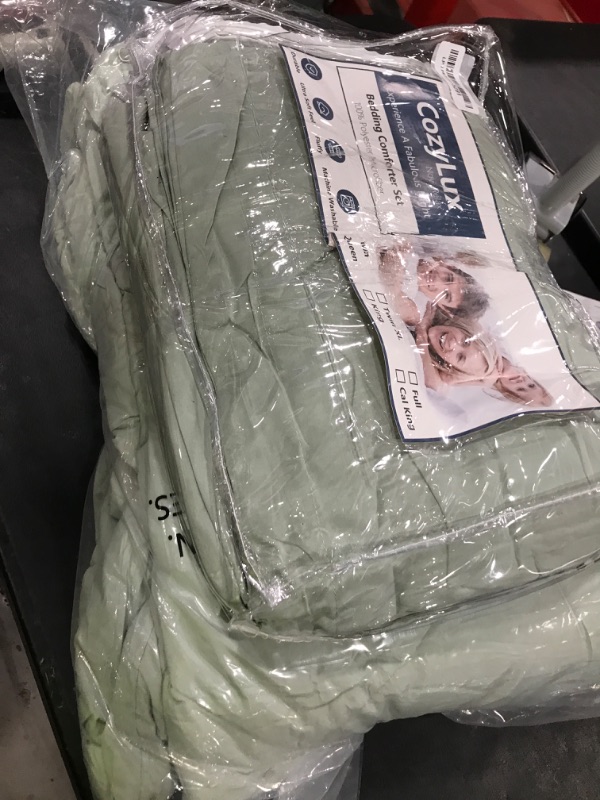 Photo 1 of CozyLux Queen Comforter Set Sage Green - Bed in a Bag Queen Size 7 Pieces, Luxury Soft Bed Set for All Seasons, Bedding Set with Down Alternative Comforter, Sheets, Pillowcases & Shams