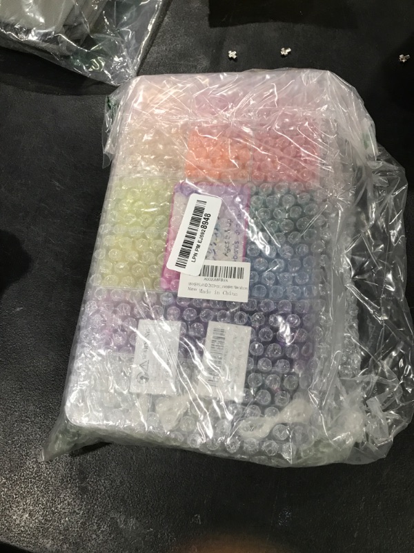 Photo 1 of MAKERSLAND 2600+pcs Pony Beads Kit Transparent AB Color Rainbow Plastic Beads Multicolor Pony Beads Bulk Elastic String, Hair Beads for Braids DIY Crafts Jewelry Making Kit for Bracelets Necklaces