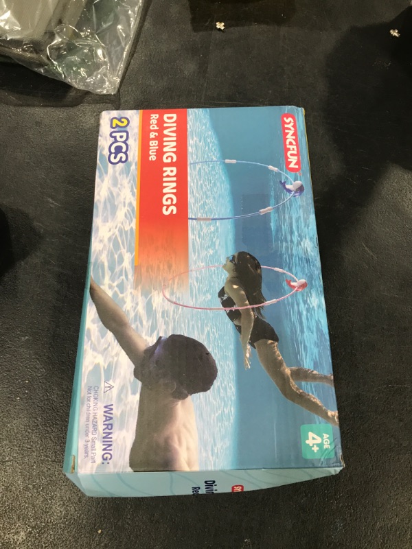 Photo 1 of SYNCFUN Pool Toys Diving Rings, 2 Packs Swim Thru Rings Dive Pool Game Underwater for Kids for Summer Activities Party Gifts Outdoor