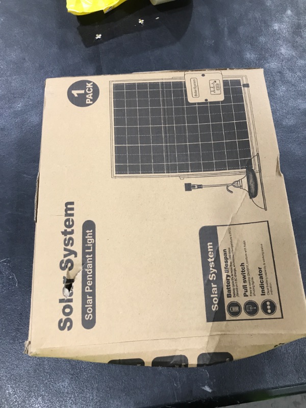 Photo 1 of APILAB Solar Shed Light Indoor Outdoor, 2000LM Daytime Available Pendant Light with Pull String, Dusk to Dawn, 3 Lighting Modes Solar Lights Indoor, IP65 Waterproof for Barn, Gazebo, Shop, Garage