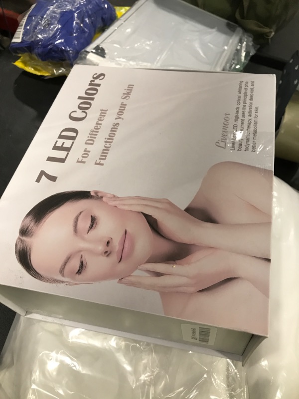 Photo 1 of EVFOFO Red Light Therapy Mask for Face, 7 Colors LED Face Mask Light Therapy At Home, Led Face Mask Light Therapy-White