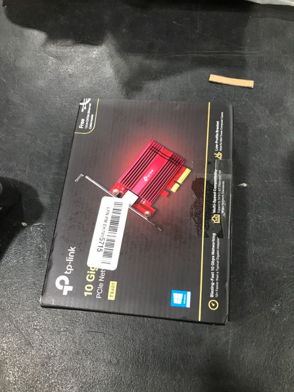 Photo 1 of TP-Link 10GB PCIe Network Card (TX401)-PCIe to 10 Gigabit Ethernet Adapter,Supports Windows 11/10/8.1/8/7, Servers 2019/2016/2012 R2, and Linux, Including a CAT6A Cable